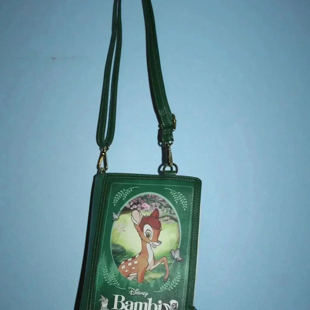 LOUNGEFLY DISNEY CLASSIC BOOKS BAMBI COVERTIBLE CROSS BODY BAG RARE NWT - Picture 9 of 16